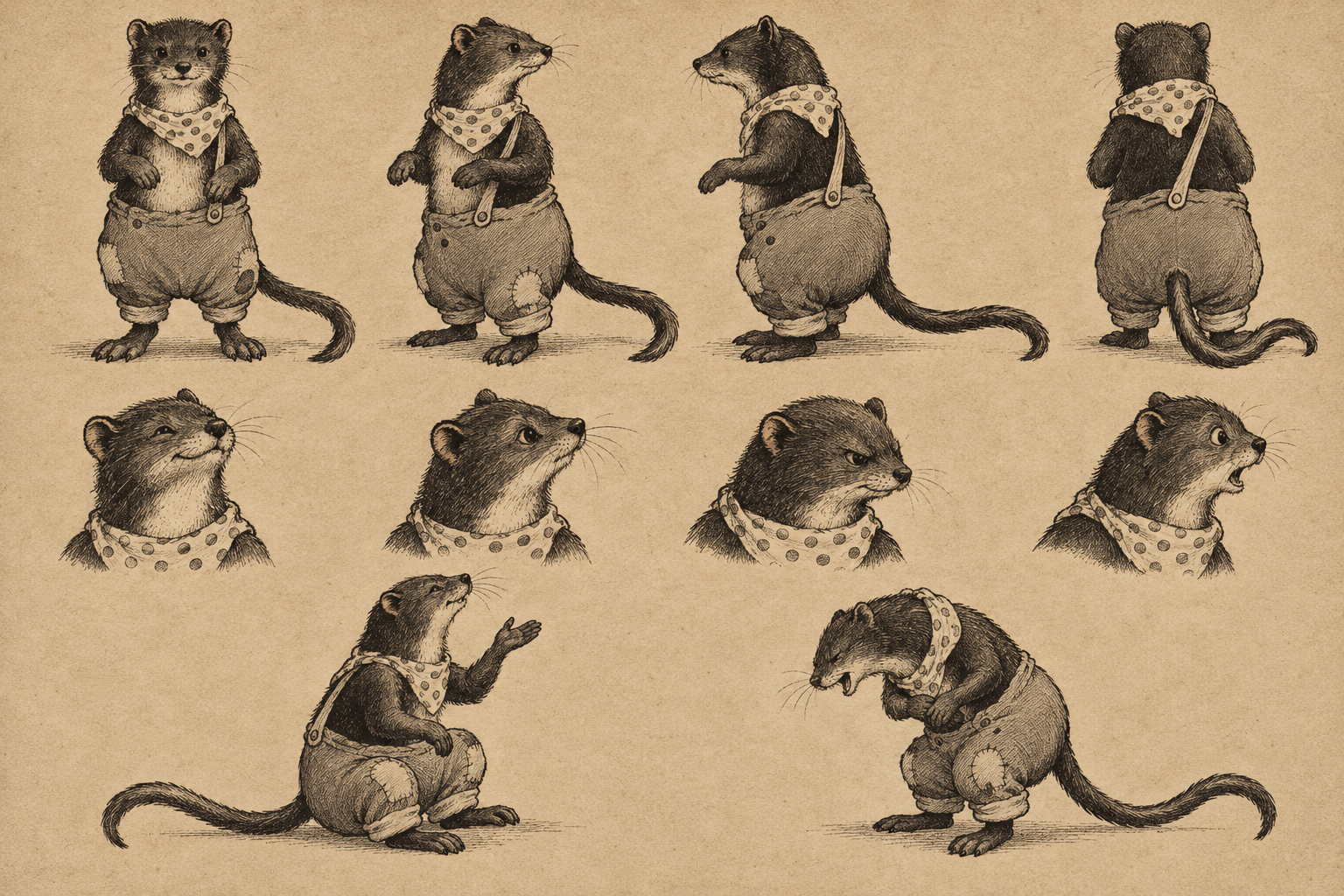 Billy Mink complete Green Meadows adaptation model sheet