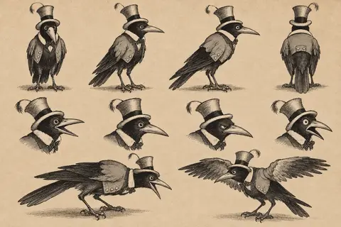 Blacky the Crow Green Meadows model