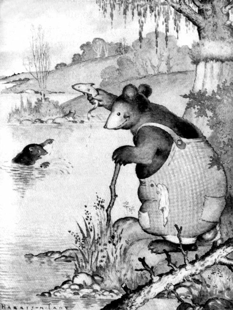 Buster Bear in an original illustration