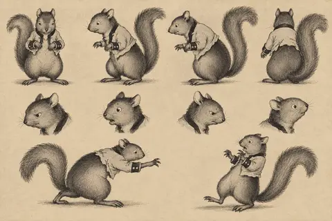 Chatterer the Red Squirrel Green Meadows model