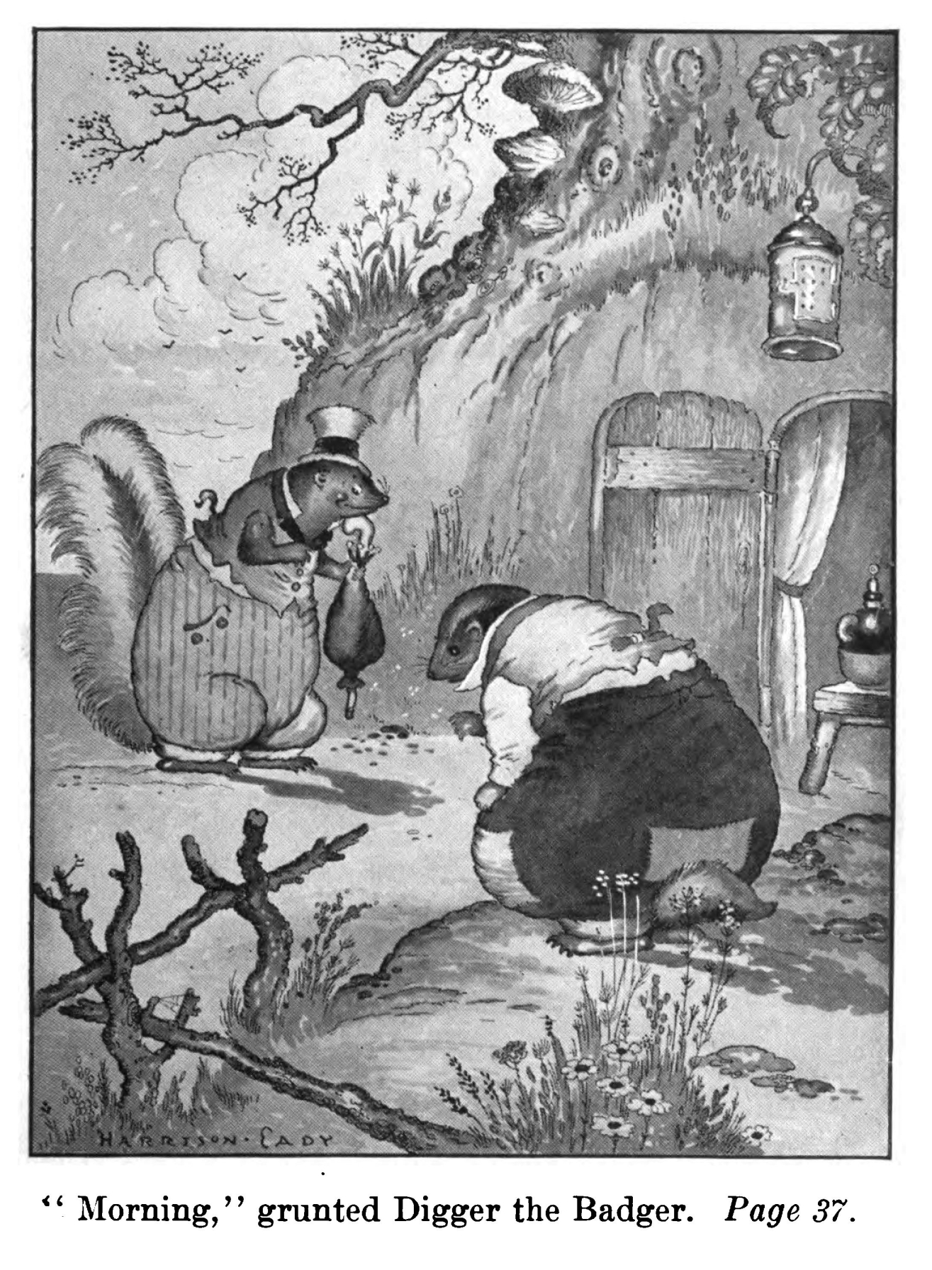 Digger the Badger in an original illustration
