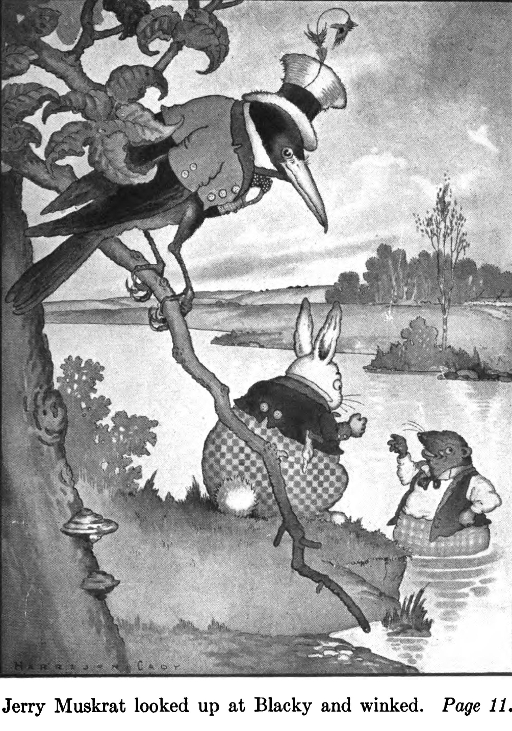 Jerry Muskrat in an original illustration