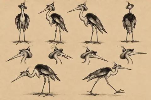 Longlegs the Heron Green Meadows model