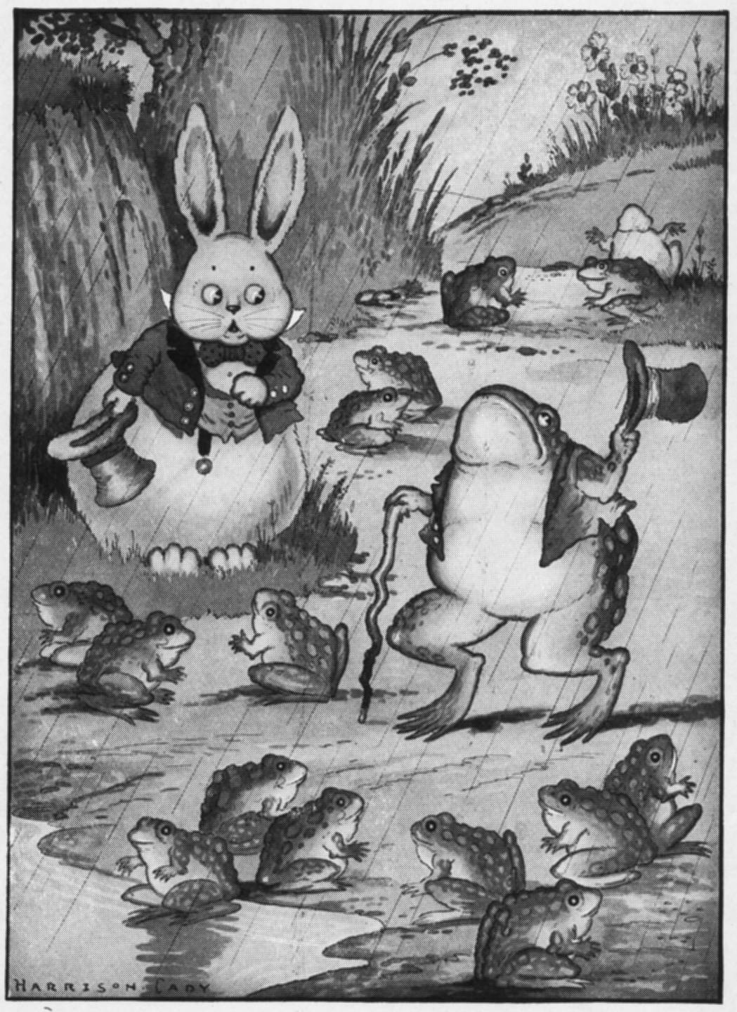 Old Mr. Toad in an original illustration