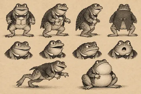 Old Mr. Toad Green Meadows model