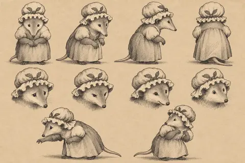 Old Mrs. Possum Green Meadows model