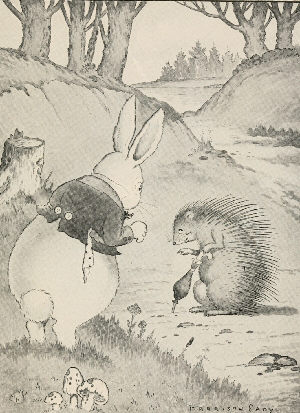 Prickly Porky in an original illustration