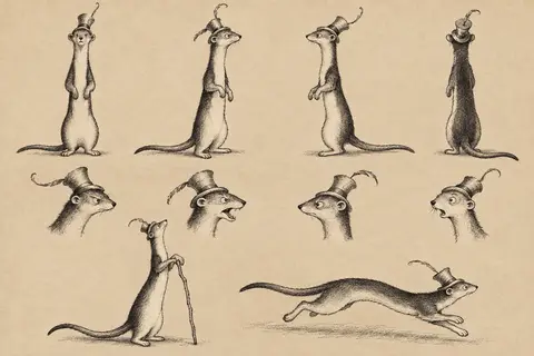 Shadow the Weasel Green Meadows model