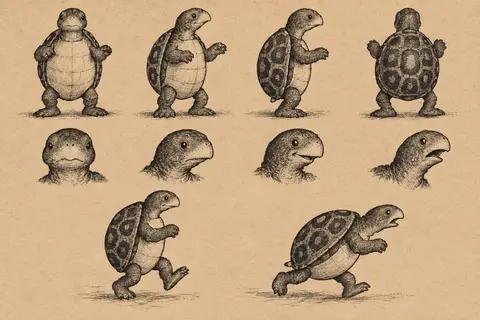 Spotty the Turtle Green Meadows model